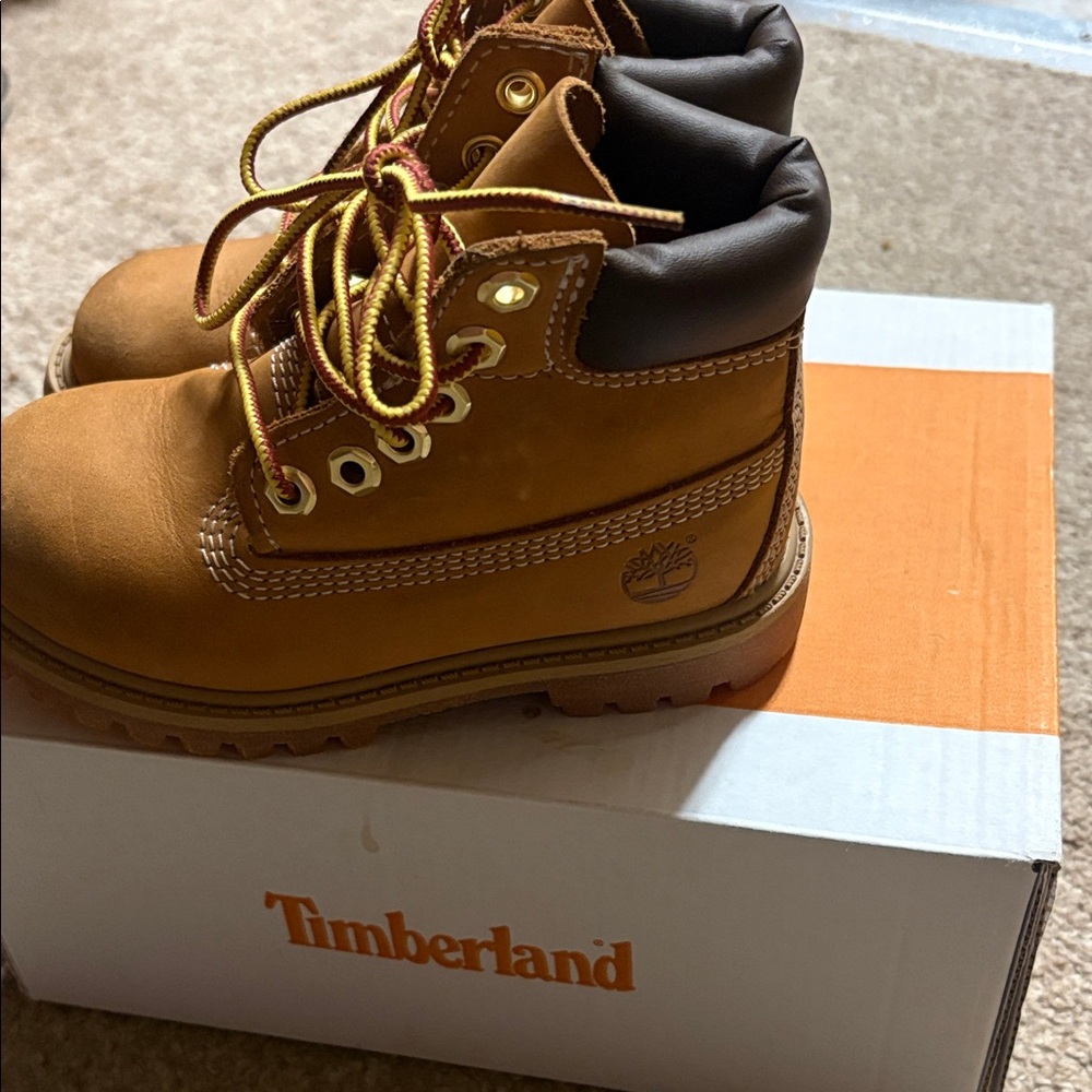 Timberland Wheat Nubuck Boot Box Label - Yellow/Tan